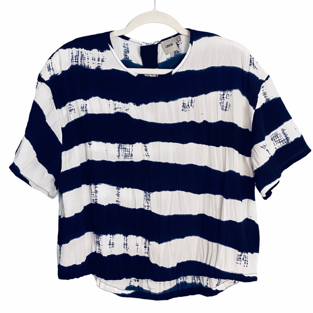 ASOS Tie dye style short sleeve blouse Size 6
